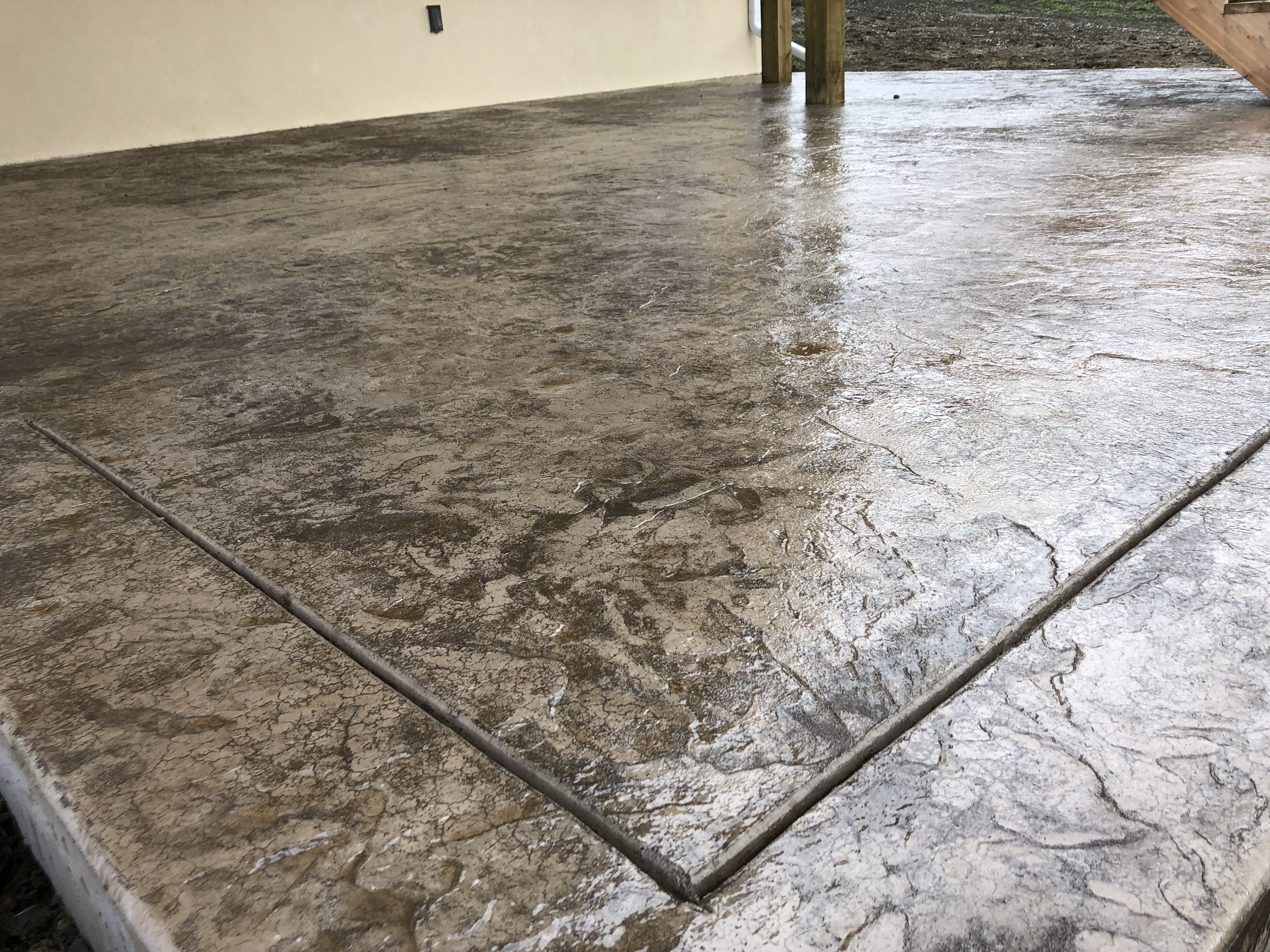 Stamped concrete patio
