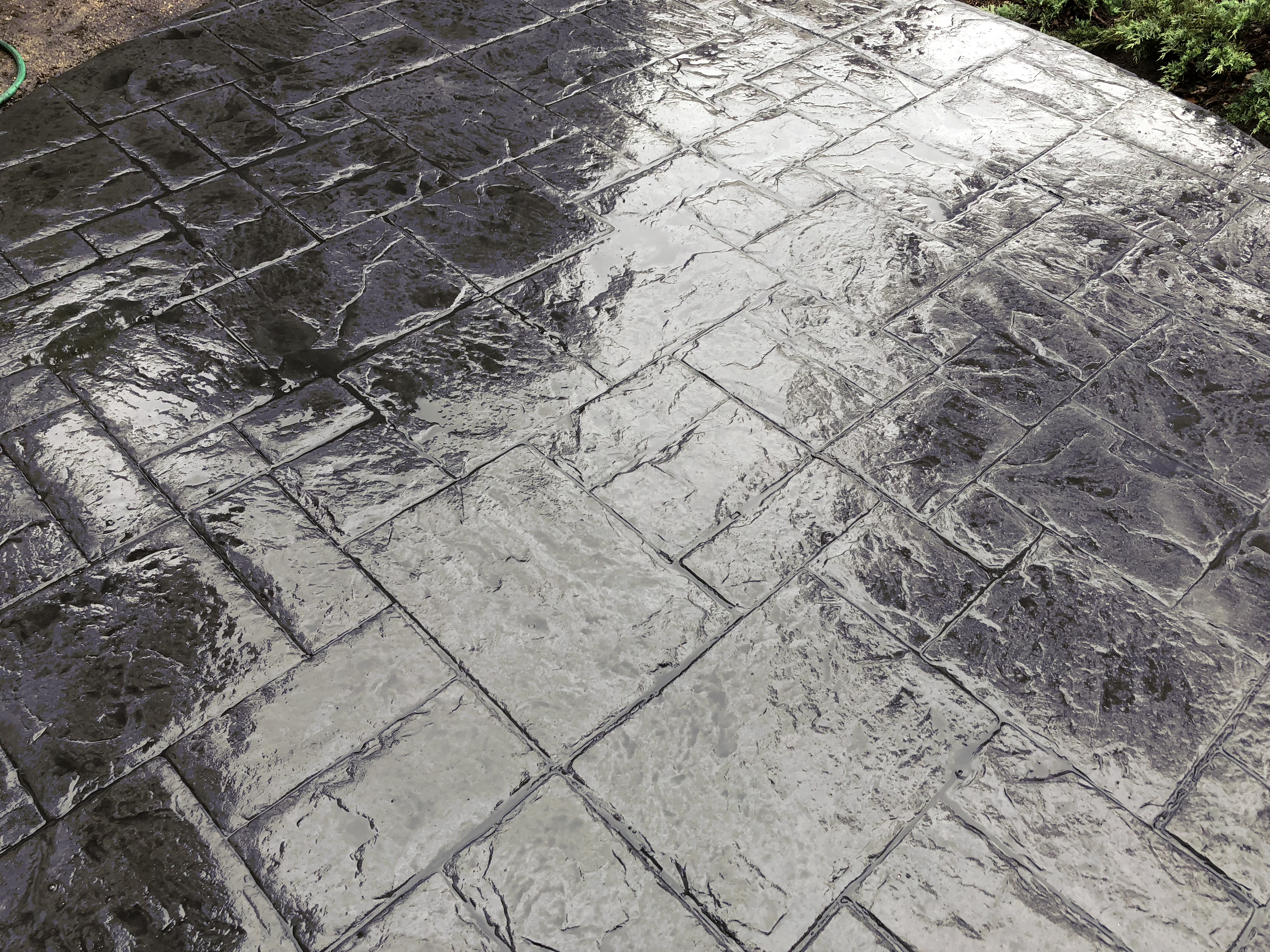 Stamped concrete patio
