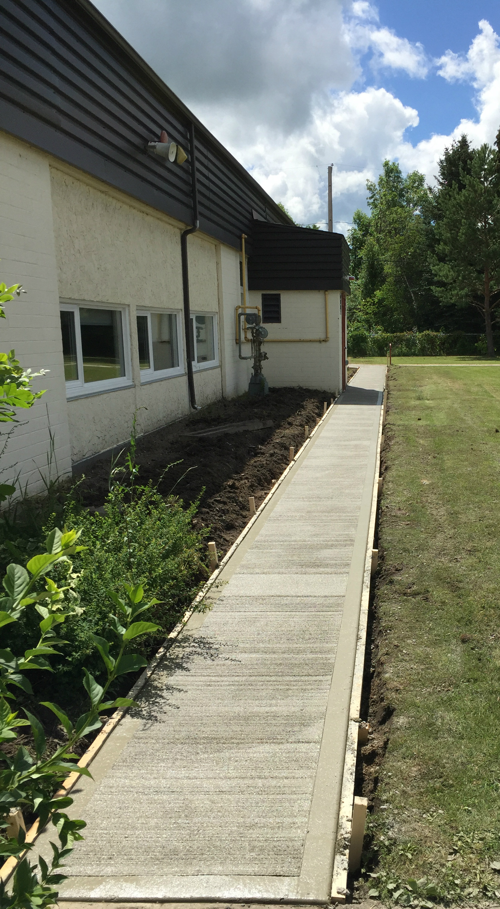 Concrete sidewalk