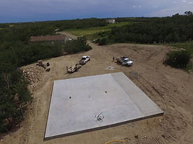 Concrete shop pad