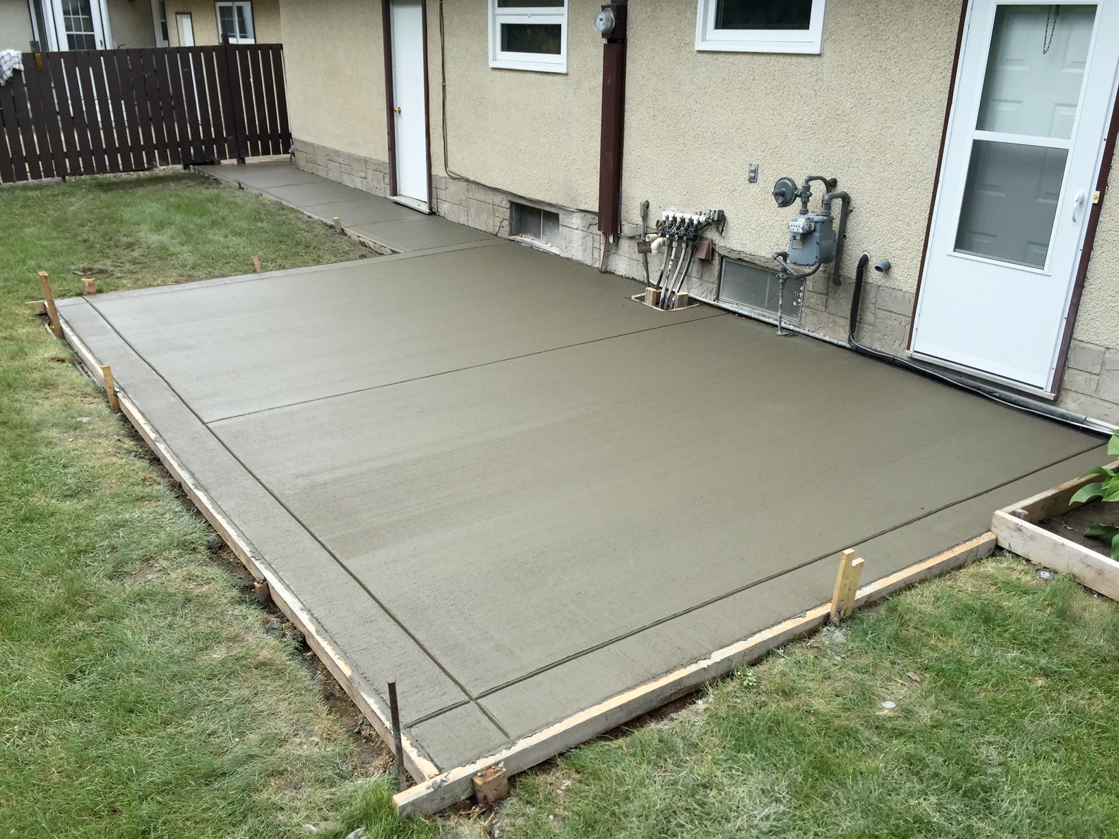 Concrete patio