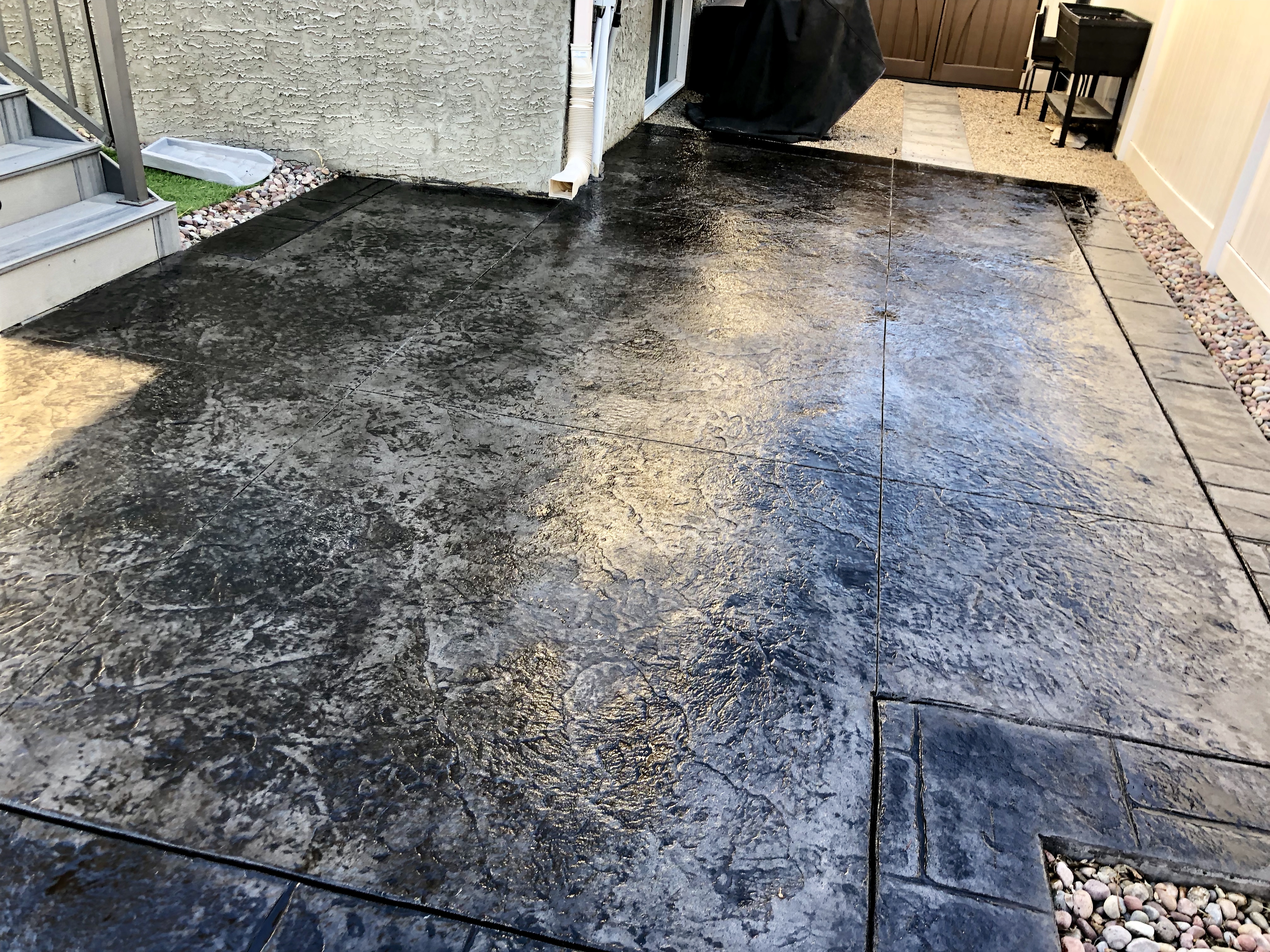 Stamped Concrete patio.