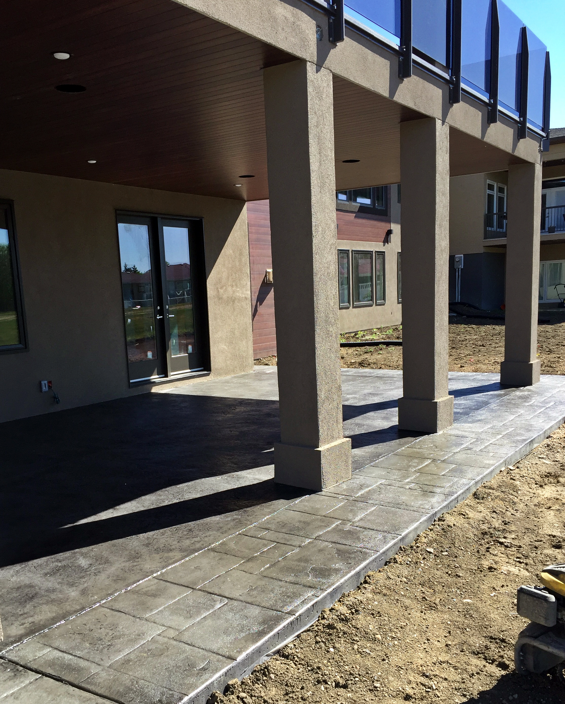 Stamped concrete patio