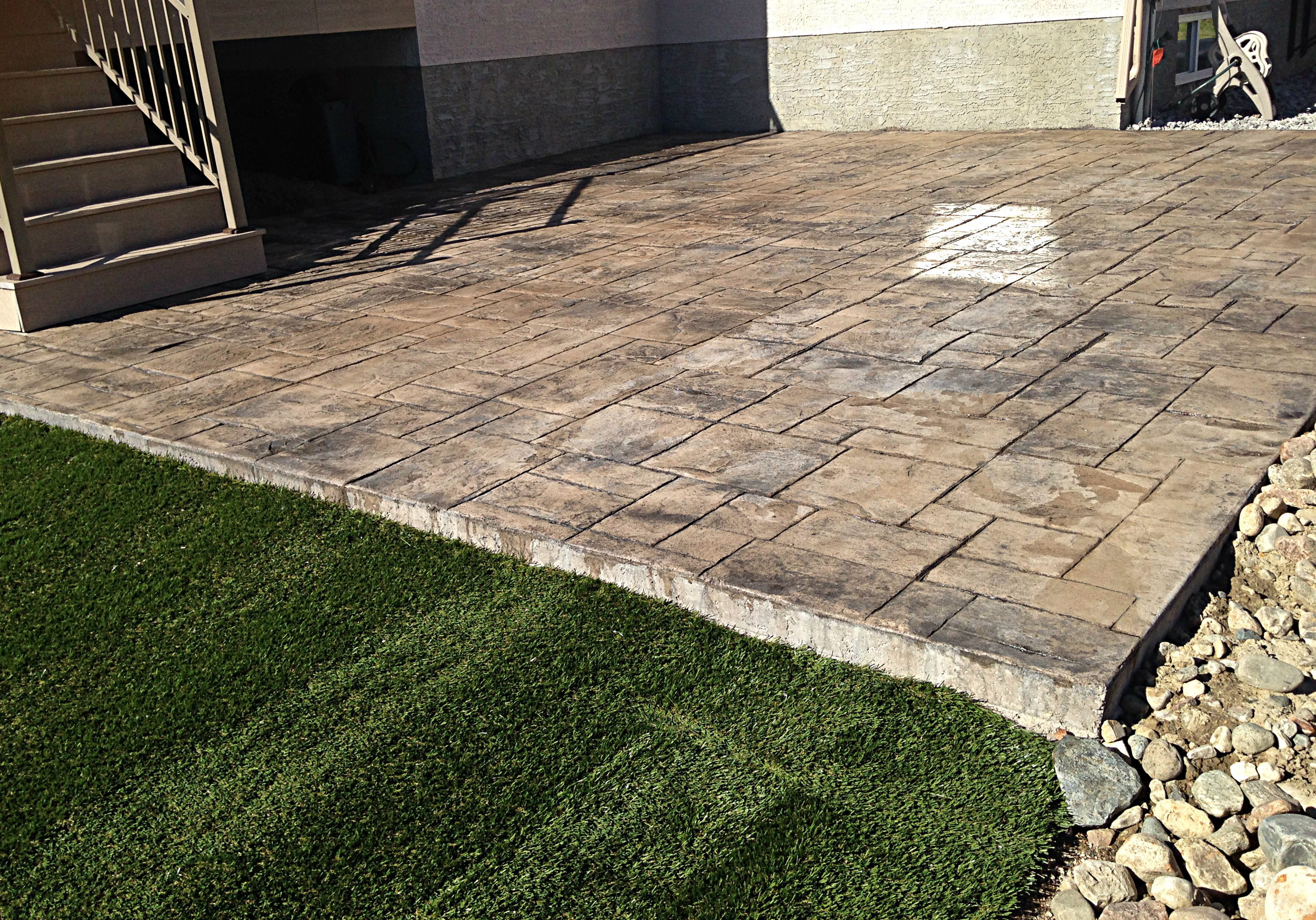 Ashlar slate stamped concrete