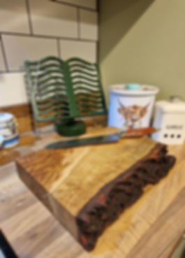 Thick Oak Chopping Board - live edge