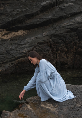 Two Way Long Dress - Indigo | tree & moon