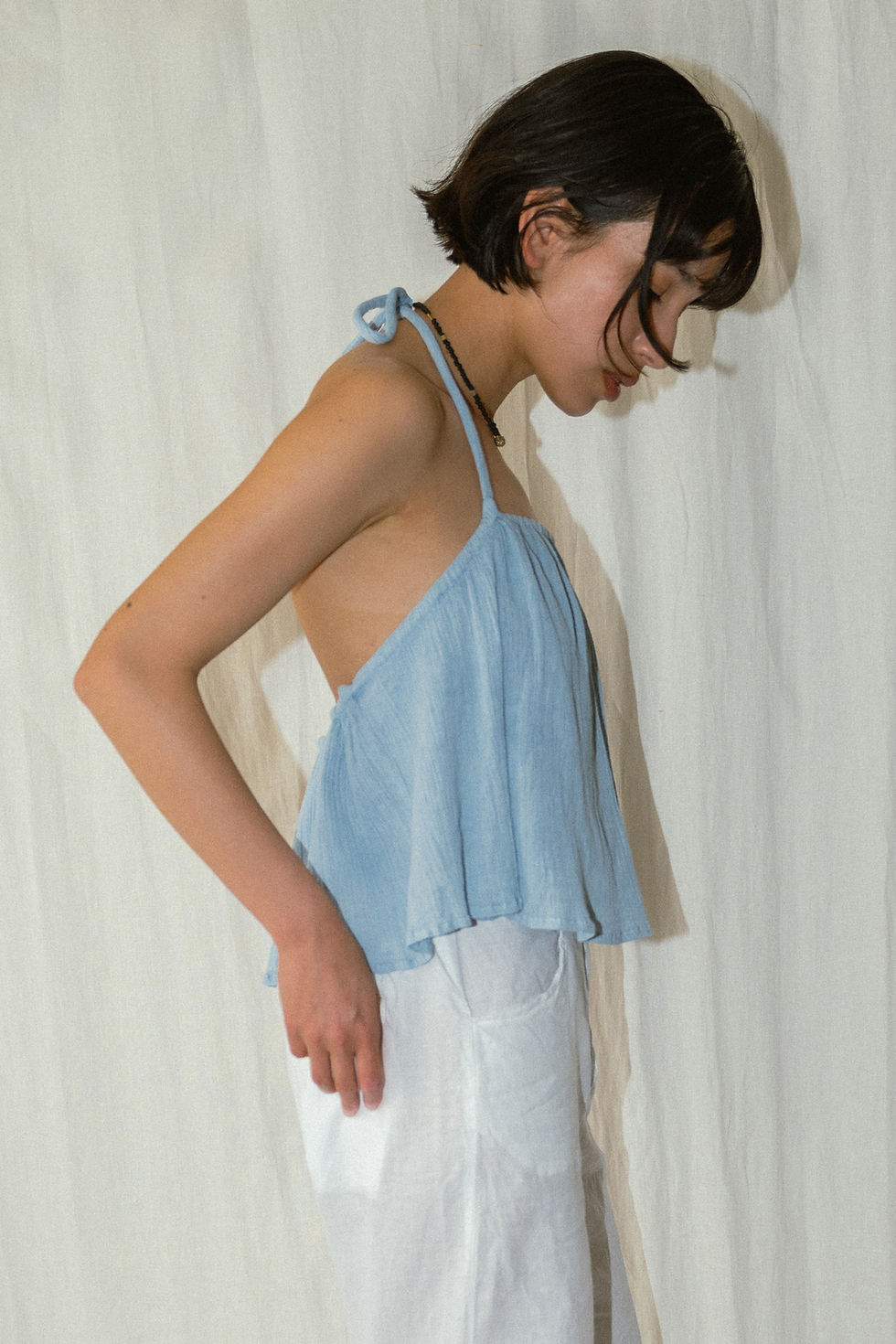サムネイル： Halter Neck Cami - Indigo