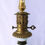 Thumbnail: 19th century moderator lamp, converted to electricity. Brass blue orange. 