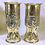 Thumbnail: Pair of brass polished & Lacquered Trench art shell casings