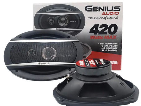 Bocinas Genius Audio con medida de 6x9 y 3 vías para reproducir un rango completo de la música.