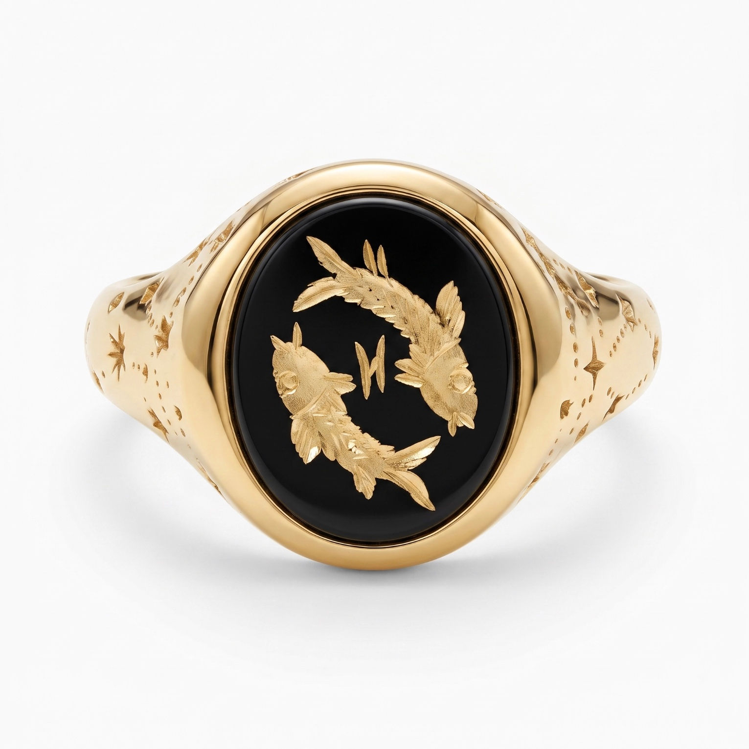 Cancer Zodiac Signet Ring
