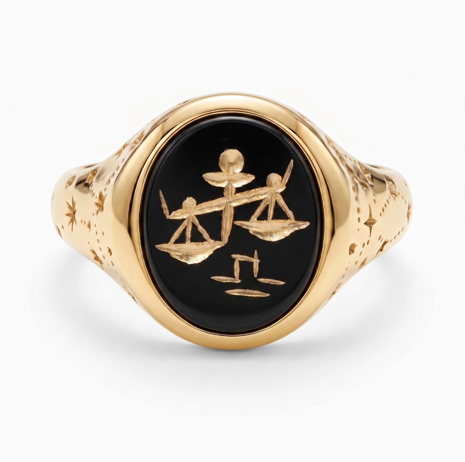 Libra Zodiac Signet Ring