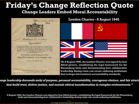 Friday’s Change Reflection Quote - Leadership of Change® - Change Leaders Embed Moral Accountability