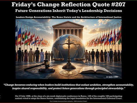 Friday’s Change Reflection Quote – Saeculum Leadership® – Future Generations Inherit Today's Leadership Decisions
