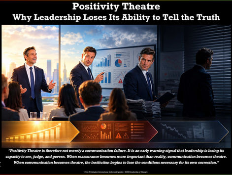 Peter F Gallagher, Positivity Theatre, Saeculum Leadership, Positivity Theatre, Identity Performance, Governance Avoidance, Leadership quotes, leadership gurus, Leaders Build Beyond Their Stewardship, Saeculum Signal, leadership of change, change leadership, leadership expert, global gurus, global gurus leadership, change gurus, change management gurus, change management leading authority, change management global thought leaders, change leadership speakers, change management,