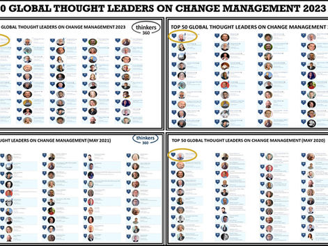 No. 1 Global Thought Leader and Influencer on Change Management (2023-2022-2021-2020) - Thinkers360