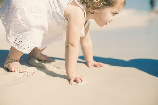 Baby learning to walk