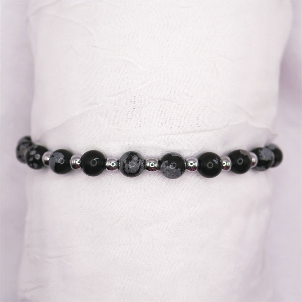 Snowflake Obsidian Round