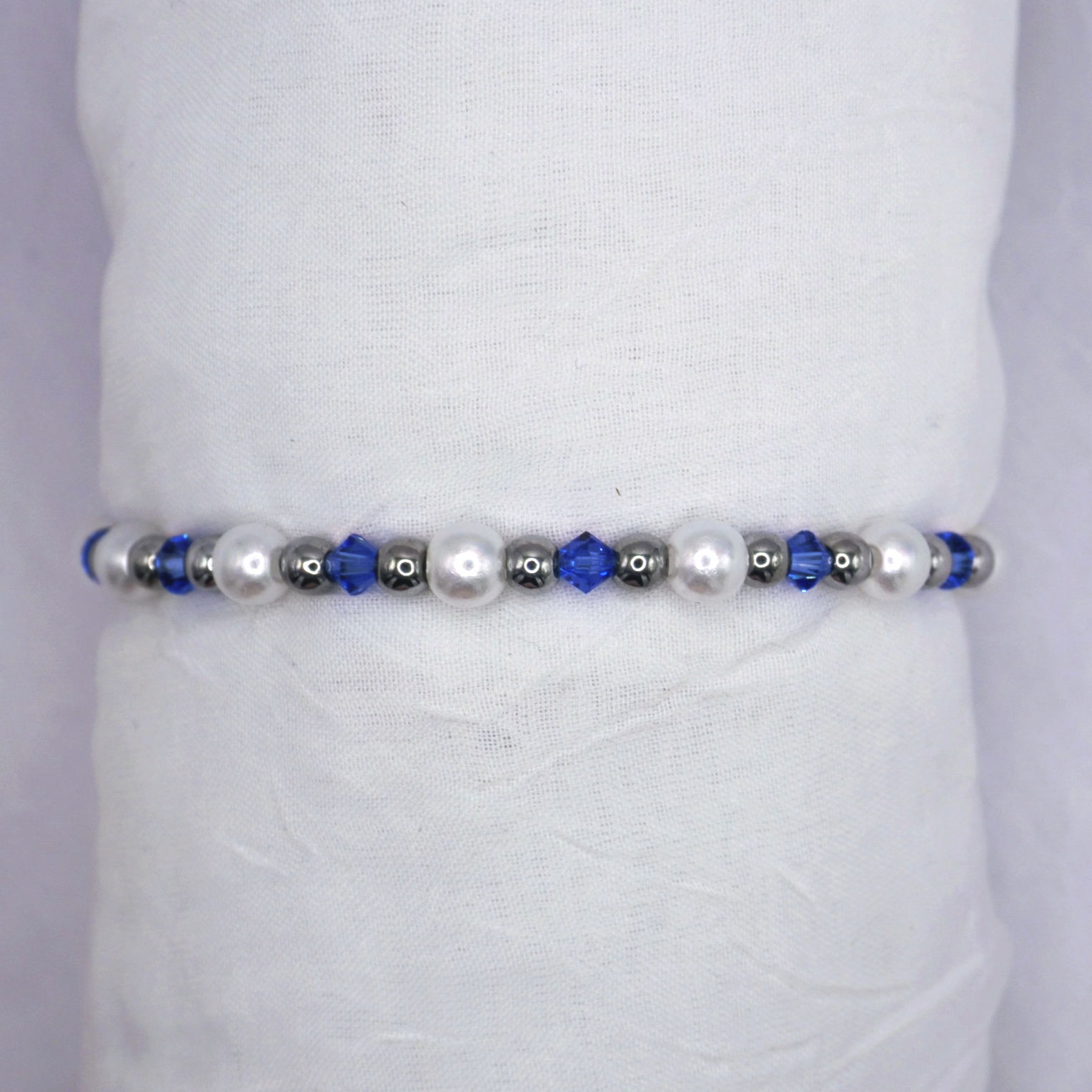 Pearls with Sapphire Crystal