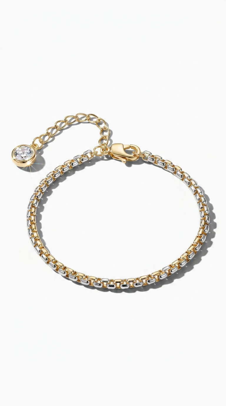 Gold Link Charm Bracelet