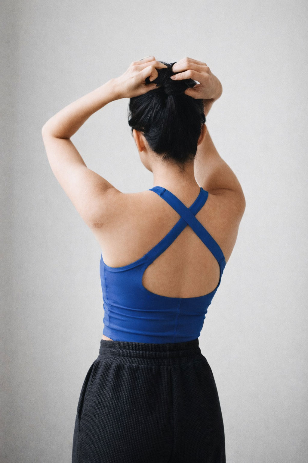 Crossback Crop - Electric Blue