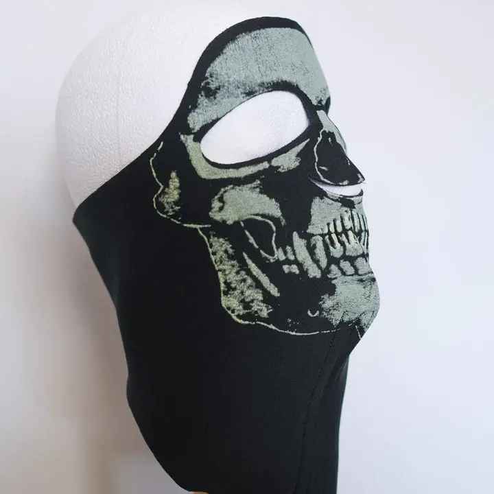 motorcycle mask glow in the dark skeleton