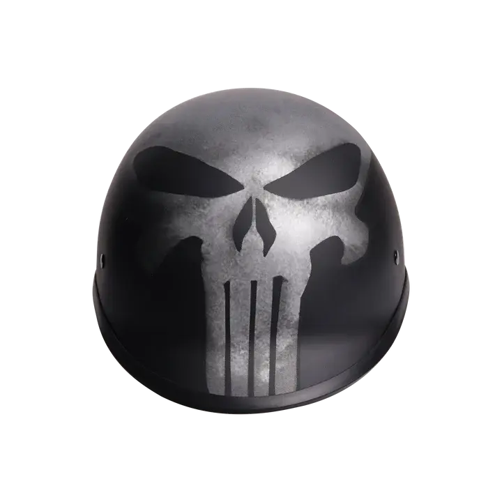 motorcycle helmet polo mat black punnisher