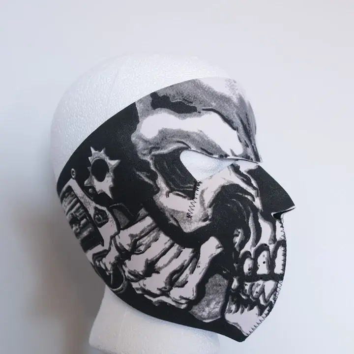motorcycle mask skeleton gun