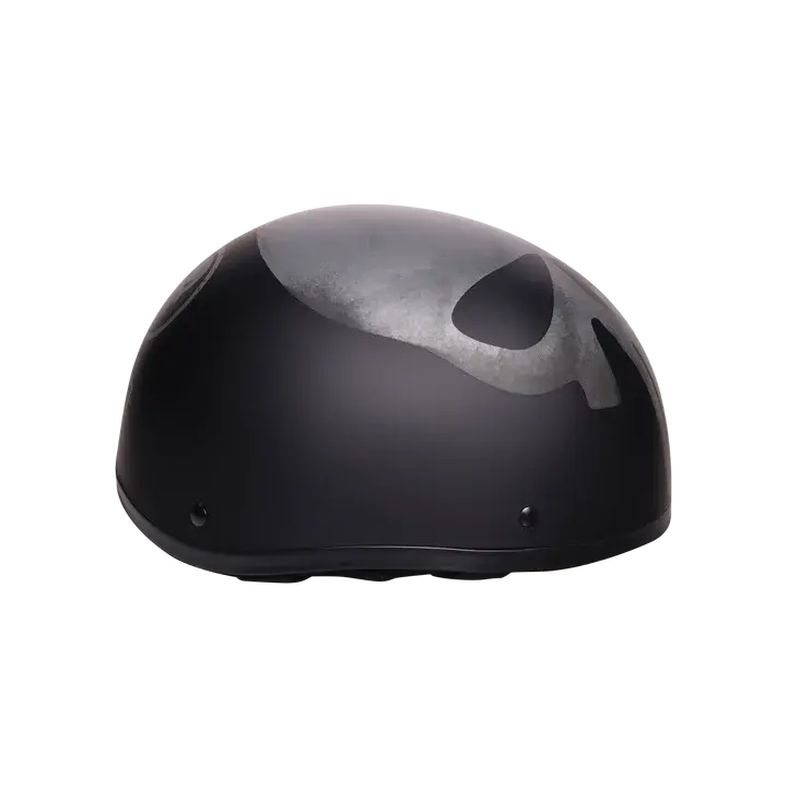 beanie motorcycle helmet mat black punisher