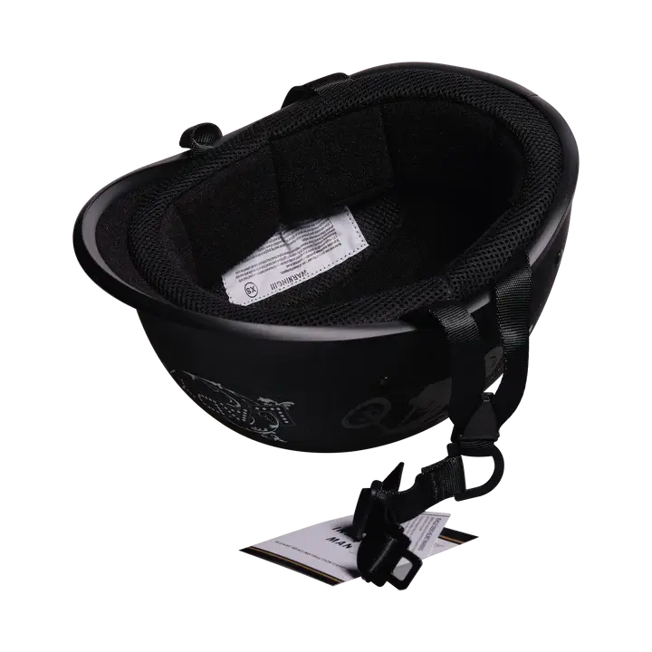 motorcycle helmet polo mat black lady rider