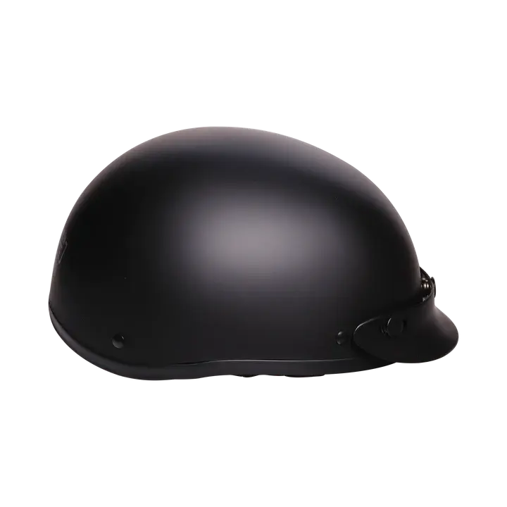 beanie motorcycle helmet mat black with peak