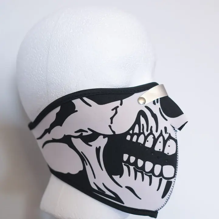 motorcycle mask half face skeleton