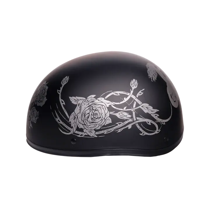 beanie motorcycle helmet mat black flower