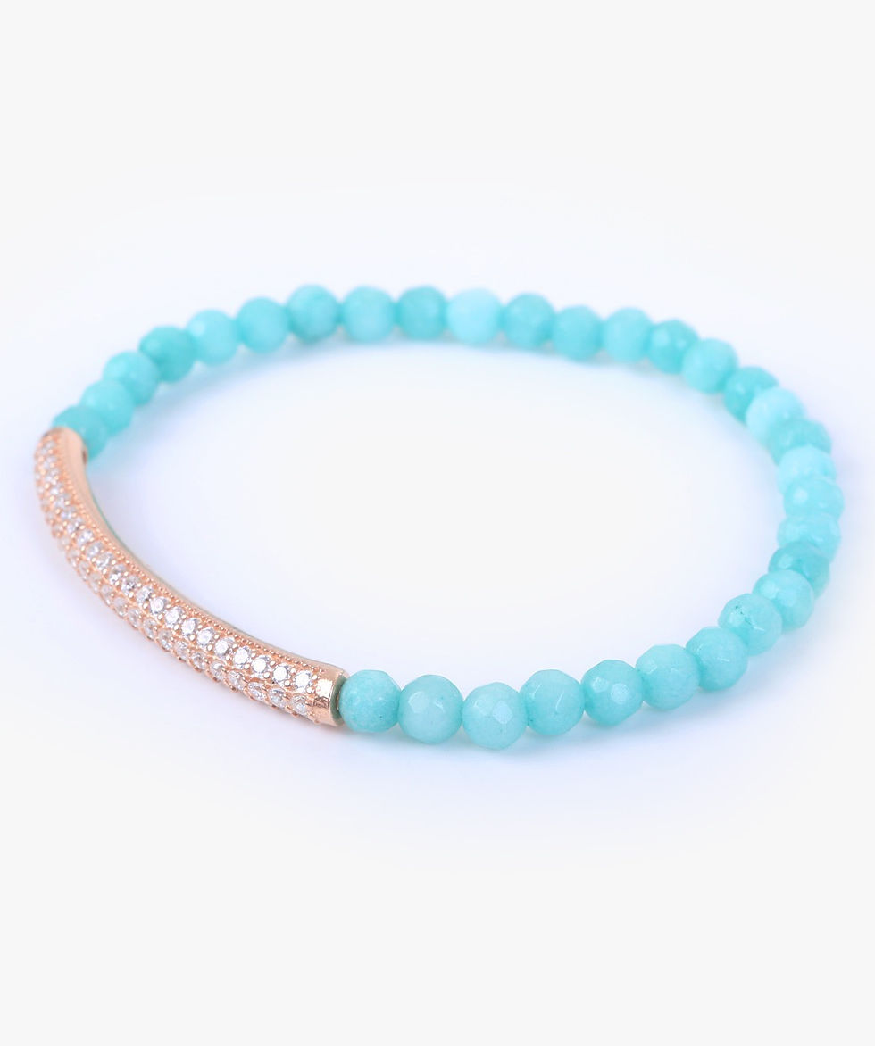 Miniature : Bracelet barre de cristaux et Pierres