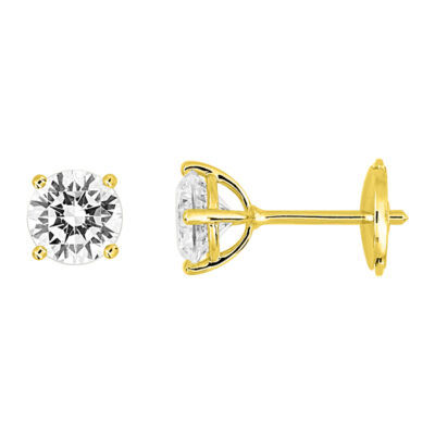Miniature : Boucles d’oreilles diamants synthétiques 2 x 0,70ct