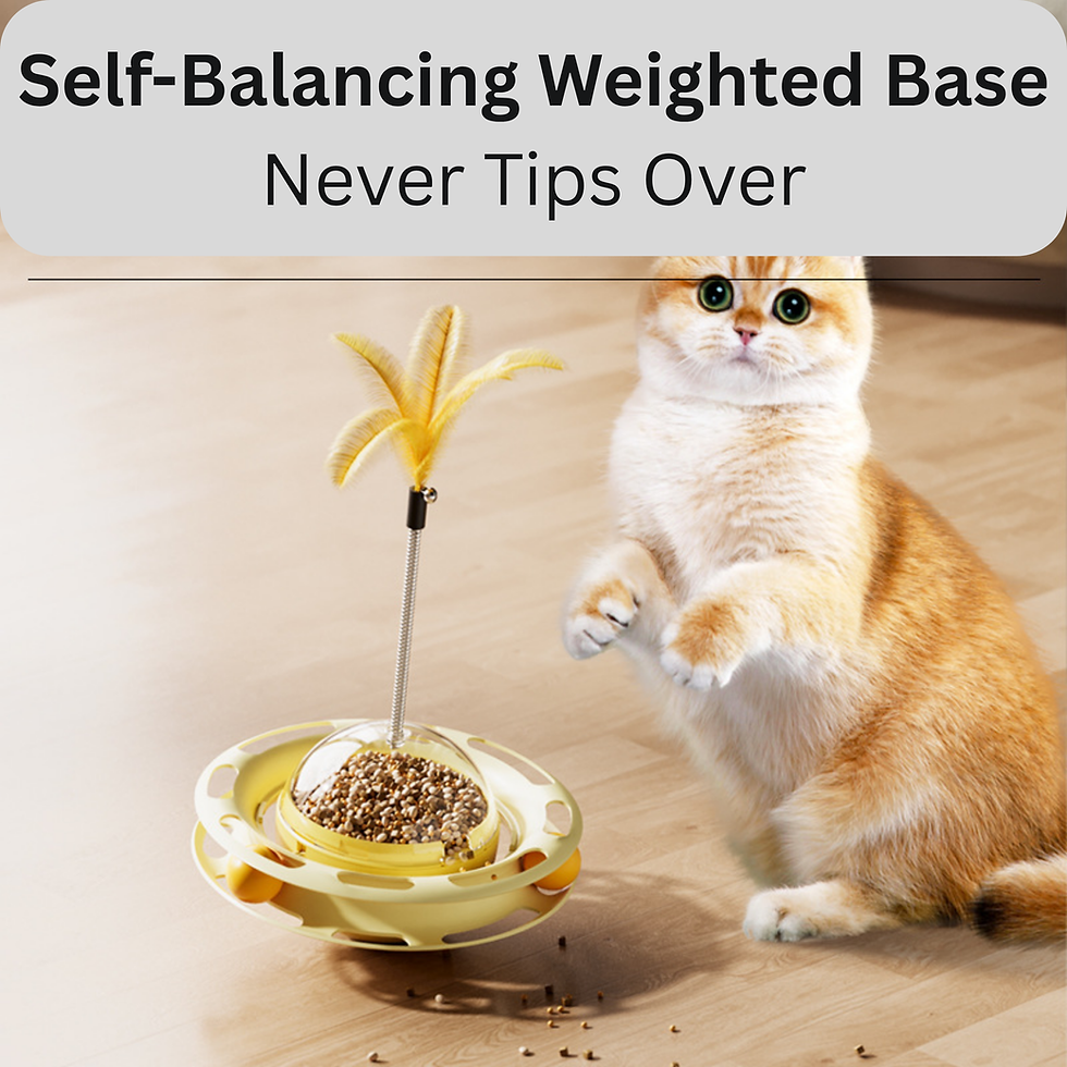 Thumbnail: 4-in-1 Wobble Toy with Feather Wand & Treat Dispenser