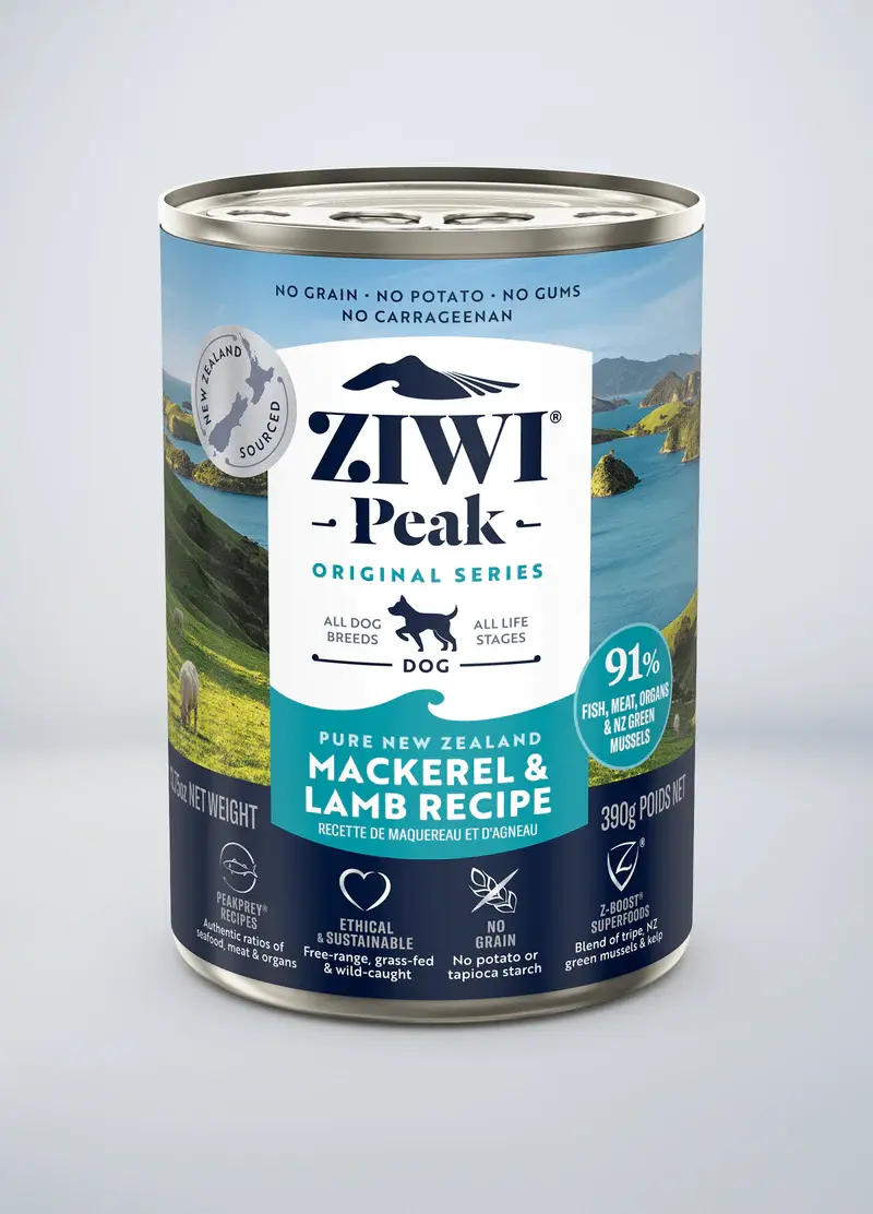 Thumbnail: Peak Mackerel & Lamb Canned Wet Dog Food 170g/390g