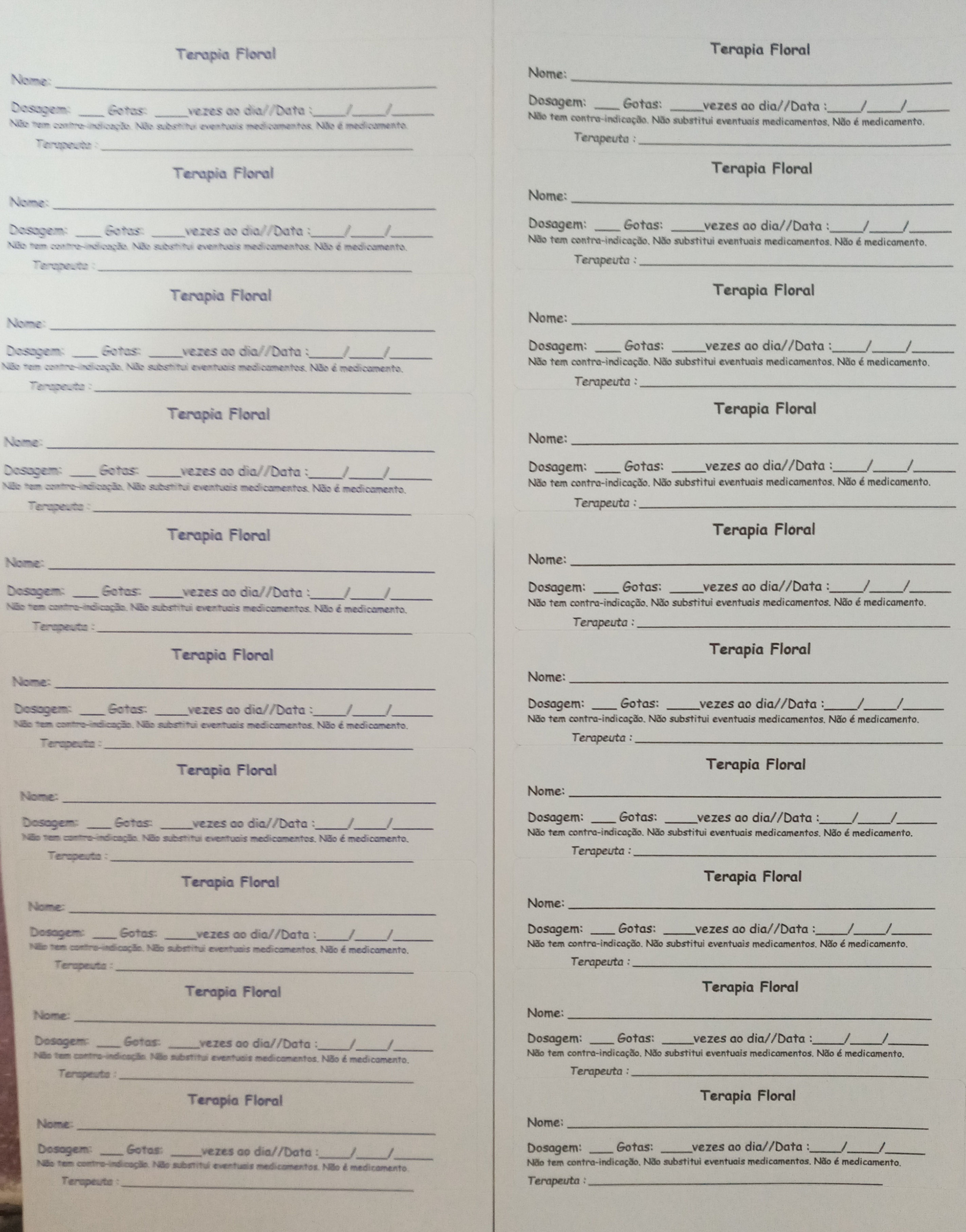 Folha de etiqueta para frascos