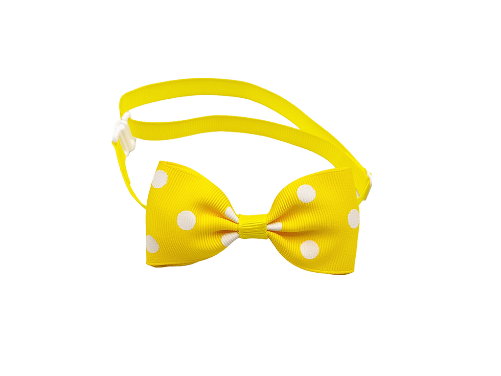 Thumbnail: 10pcs Ribbon Bow Ties For Dogs Adjustable Neck Tie For Cat Dots Pattern Pet Groo