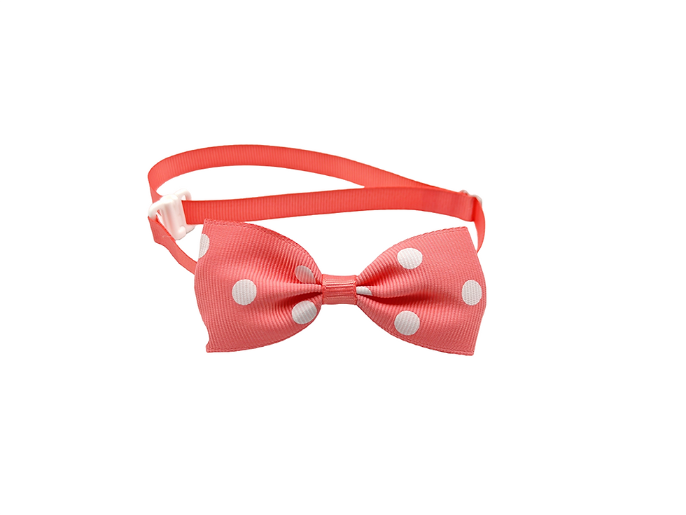 Thumbnail: 10pcs Ribbon Bow Ties For Dogs Adjustable Neck Tie For Cat Dots Pattern Pet Groo