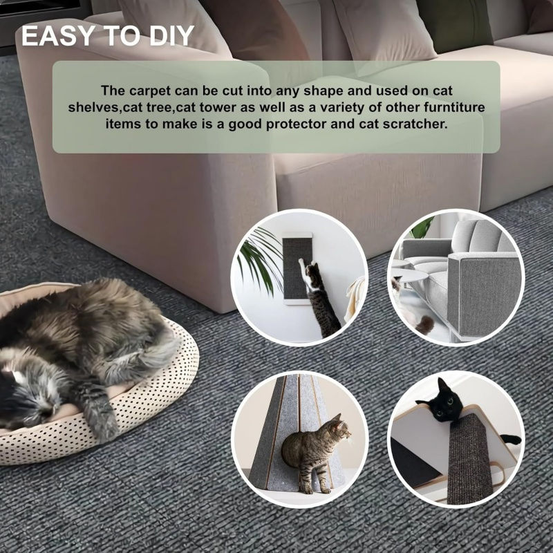 Thumbnail: 8 Sizes Couch Cat Scratch Guards Mat Cat Tree Scratching Scraper Claw Post Paw S