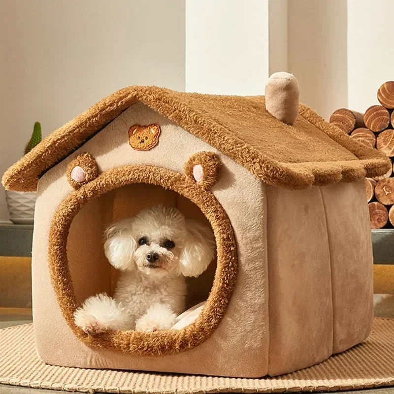 Thumbnail: Winter Folding Pet House Kennels for Small to Medium Dogs And Cats Beds Maternit