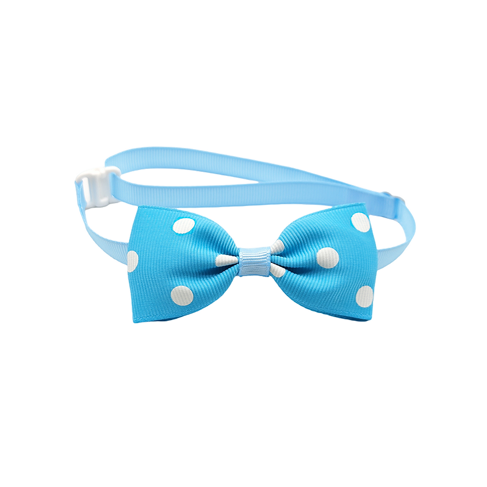Thumbnail: 10pcs Ribbon Bow Ties For Dogs Adjustable Neck Tie For Cat Dots Pattern Pet Groo