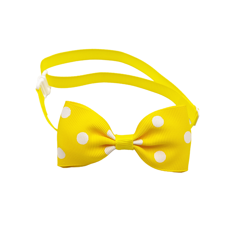 Thumbnail: 10pcs Ribbon Bow Ties For Dogs Adjustable Neck Tie For Cat Dots Pattern Pet Groo
