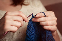 crochet-woman-crochet-dark-blue-yarn-clo