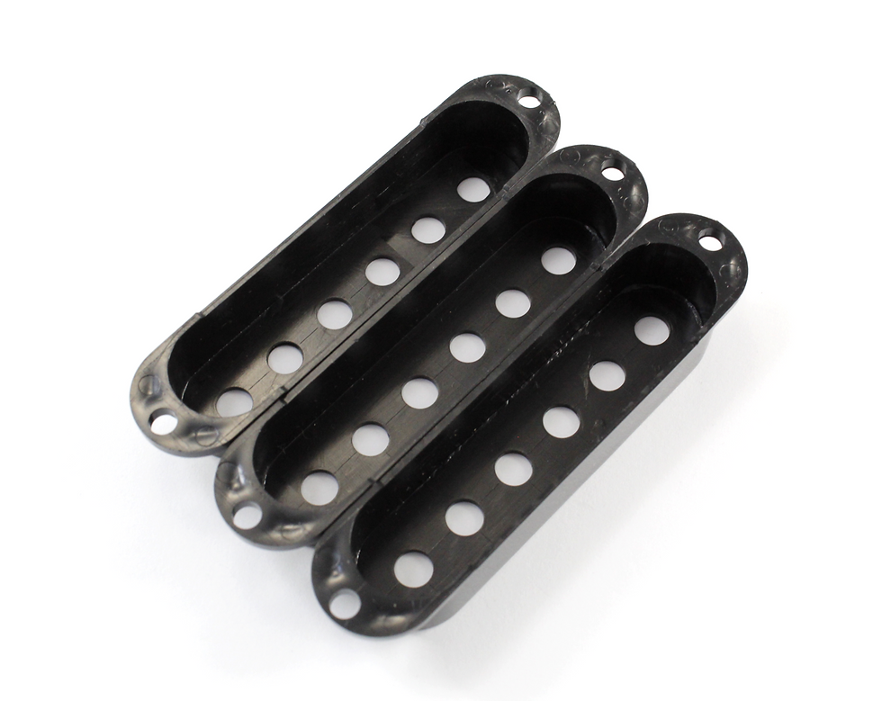 Thumbnail: Covers for Strat Pickups / Set of 3 - Black