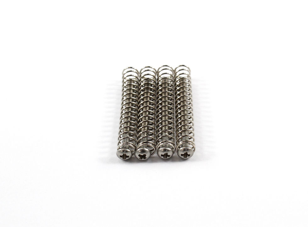 Thumbnail: Humbucker Mounting Screws & Springs Set - Stainless Steel