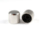 Thumbnail: Knurled Dome Knobs Push-On Type for Coarse 18 Spline Pots - Set of 2 - Nickel