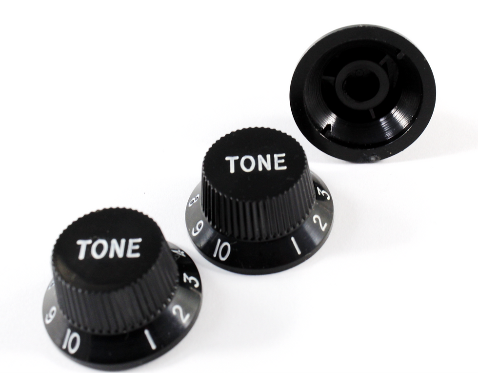 Thumbnail: Strat Knobs 1 Vol 2 Tone Set | 18 or 24 Spline - Black