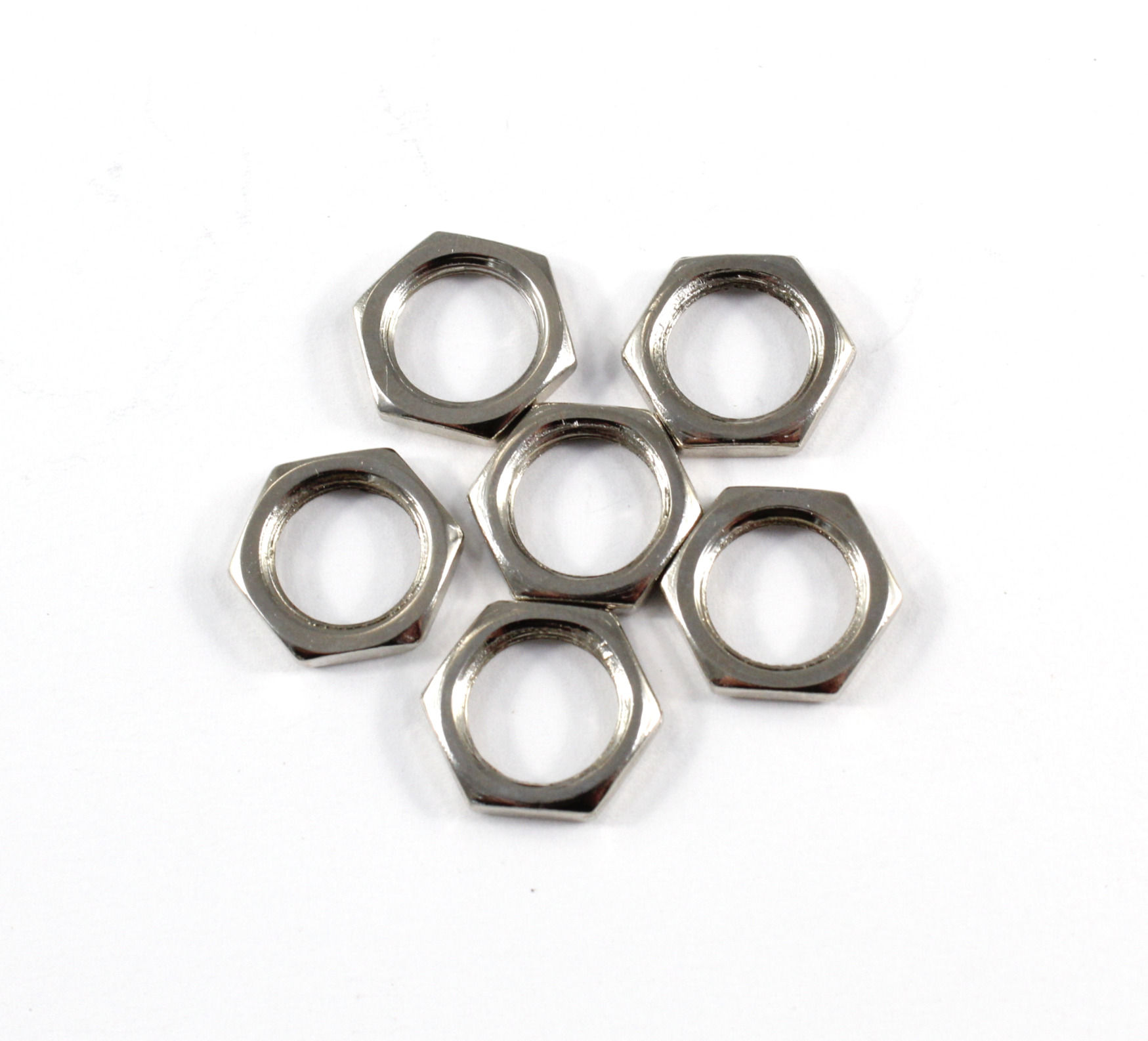 Hex Nut Standard 3/8"x 32 | Nickel 6-Pack
